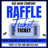 White Maximalist Raffle Ticket Poster Instagram Post template