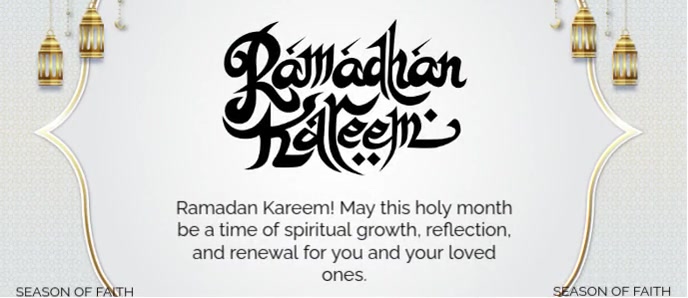 White Maximalist Ramadan Ads Envelopes template