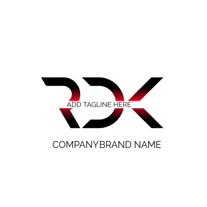 White Maximalist Rdk Logo Brand Logo Logotyp template
