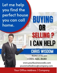 White Maximalist Real Estate Agent Promo Poster/wallboard Cartaz/placa template