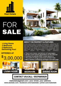White Real Estate Sale A5 Template