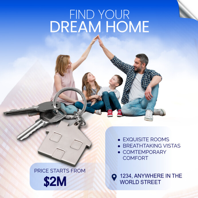 Copy of White Maximalist Real Estate Flyer Instagram Post | PosterMyWall