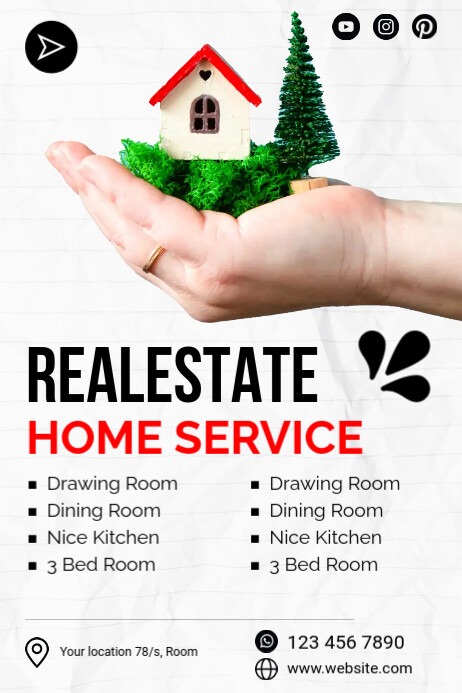 Copy of White Maximalist Real Estate Flyer Poster | PosterMyWall