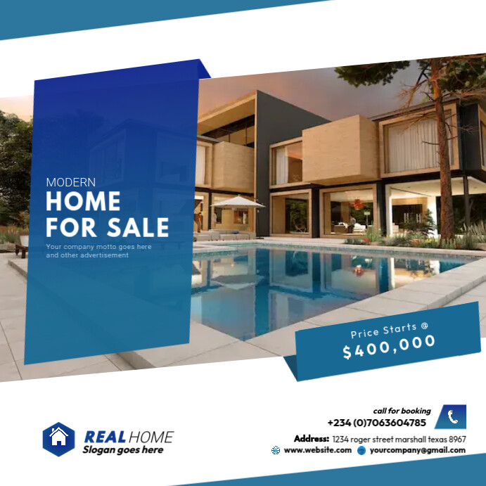 White Maximalist Real Estate Instagram Post Template | PosterMyWall