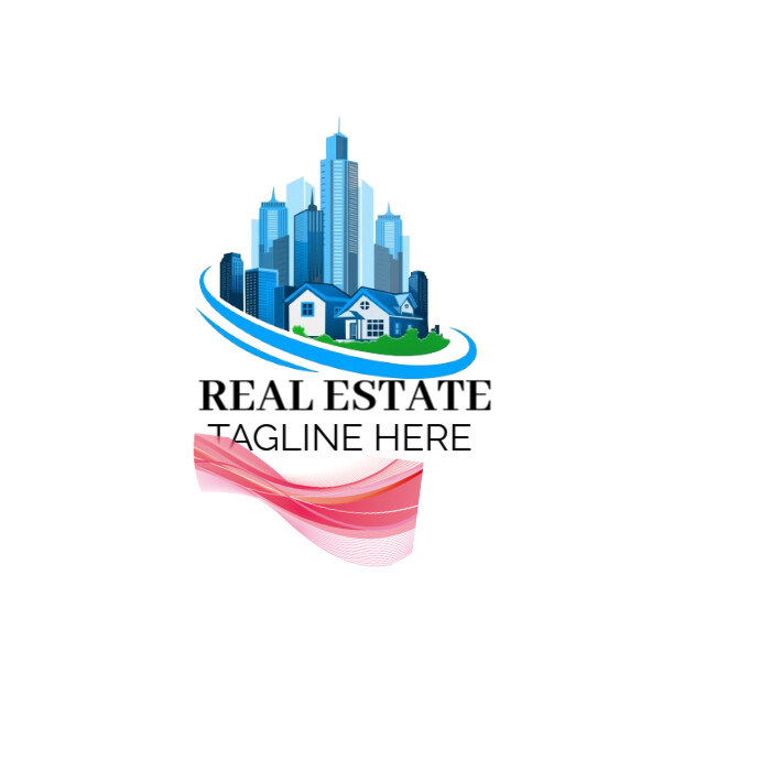 Copy of White Maximalist Real Estate Logo | PosterMyWall