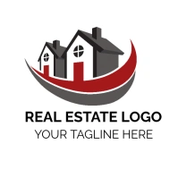 White Maximalist Real Estate  Logo template