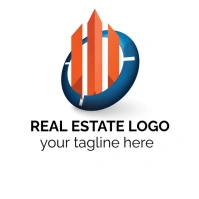 White Maximalist Real Estate Logo Logo template
