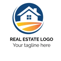 White Maximalist Real Estate Logo Logo โลโก้ template