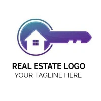 White Maximalist Real Estate Logo Logo template