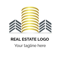 White Maximalist Real Estate Logo Logo 徽标 template