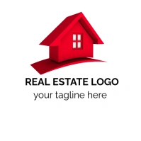 White Maximalist Real Estate Logo Logo Logótipo template