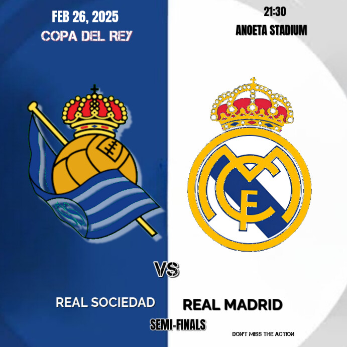 Copy of White Maximalist Real Sociedad Vs Real Madrid Copa Del Rey ...