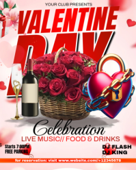 White Maximalist Red And White Valentine Day  Instagram Portrait template