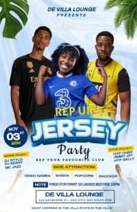 White Maximalist Rep Your Jersey  Half Page Wide Полстраницы широкого формата template