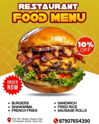 White Maximalist Restaurant Special Offer Video  Instagram Portrait template