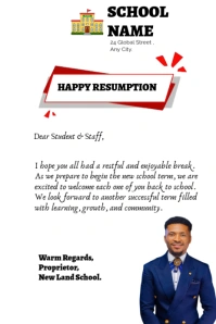 White Maximalist Resumption Letter  Pinterest Graphic Pinterest-grafik template