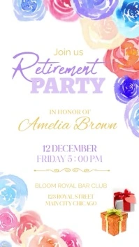 White Maximalist Retirement Party Instagram R template