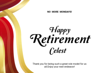 White Maximalist Retirement Presentation template