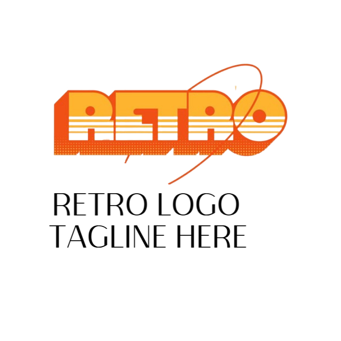 White Maximalist Retro Logo Template | PosterMyWall