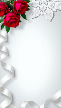 White Maximalist Ribbon Design  Digital Display (9:16) template