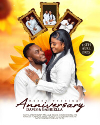 White Maximalist Romantic Celebration Flyer Instagram Portrait template