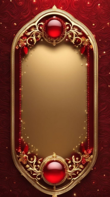 White Maximalist Royal Ruby Elegance Frame  Instagram Story template