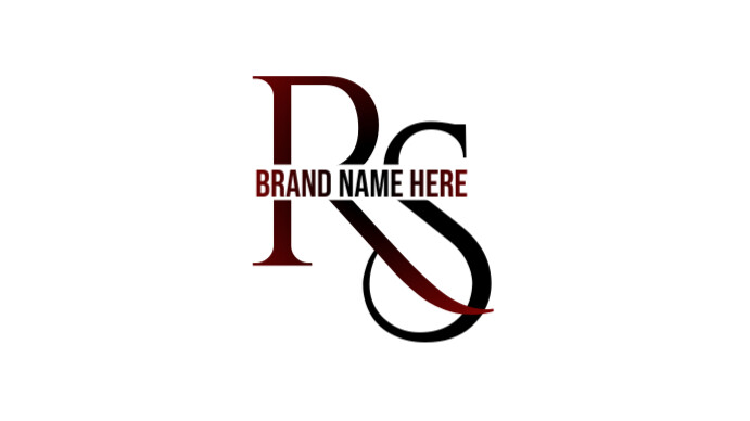 White Maximalist Rs Logo Design Template Digital Display (16:9 ...