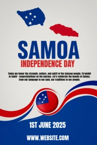 White Maximalist Samua Independence Day  Pinterest Graphic Pinterest-Grafik template