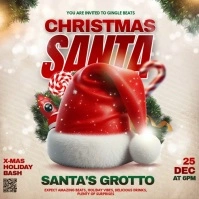 White Maximalist Santas Grotto Instagram Post Instagram-Beitrag template