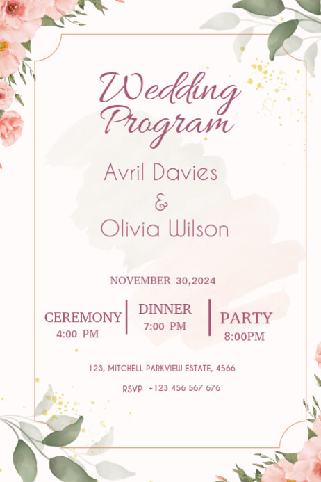 White Maximalist Save The Date Invitation  Poster template