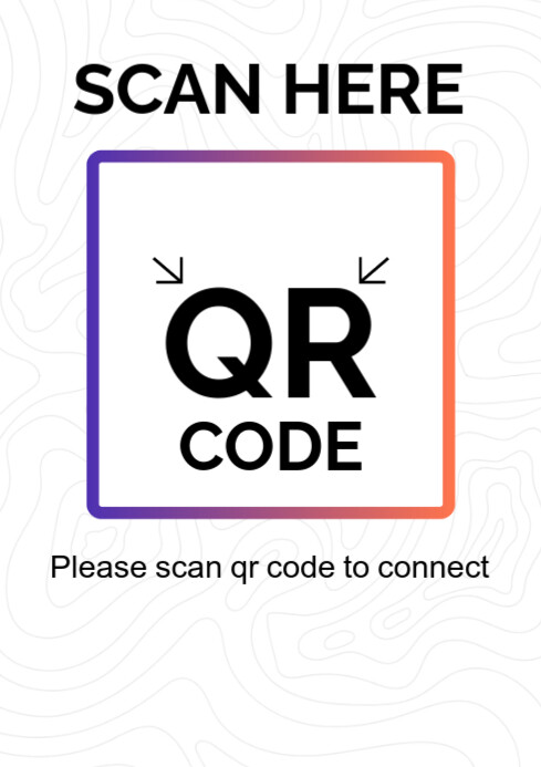 White Maximalist Scan Qr Code Here Templates  A4