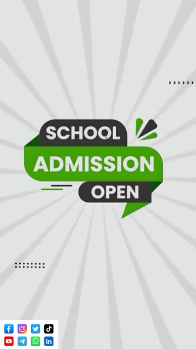White Maximalist School Admission Youtube Short template