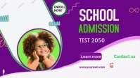 White Maximalist School Admission Youtube Thumbnail template