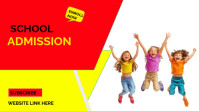 White Maximalist School Admission Youtube Thumbnail template