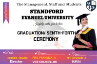 White Maximalist School Graduation Flyer Poster template