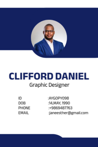 สีขาว Business Card Poster Template