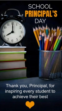 White Maximalist School Principal's Day Instagram Story template