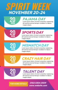 White Maximalist School Spirit Week Tabloid Tablóide template