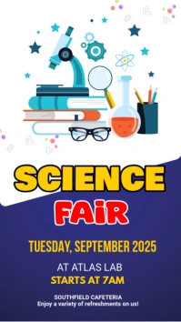 White Maximalist Science Event Instagram Template Instagram Story