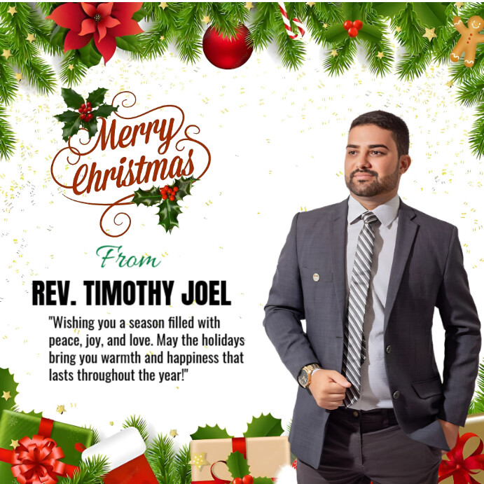 Copy of White Maximalist Season's Greetings Merry Christmas And Happy ...