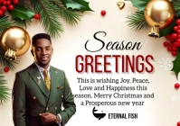 White Maximalist Season Greetings  A1 template