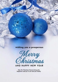 White Maximalist Season Greetings  A4 template