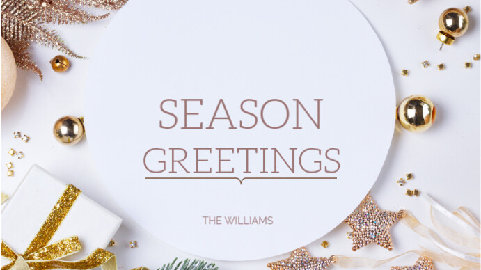 Plantilla de White Maximalist Season Greetings Digital Display (16:9 ...