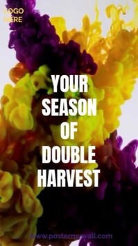 黑色 Double Harvest Season Digital Display Template