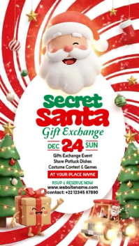 White Maximalist Secret Santa Instagram Story Instagram-verhaal template