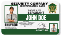 White Maximalist Security Company Employee Identity Business Card Visitekaartje template