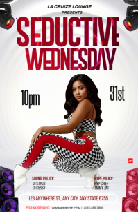 White Maximalist Seductive Wednesday  Half Page Wide Halfbladsy Breed template