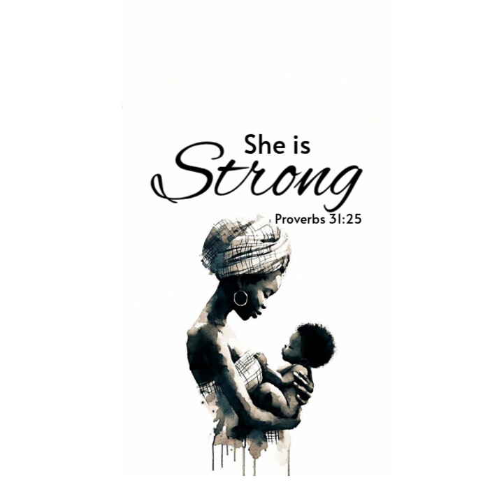 Proverbs 31:25 Bible Quotes Wpis na Instagrama template