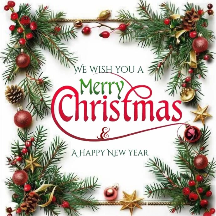 Copy of White Maximalist Simple Elegant Merry Christmas And Happy New ...