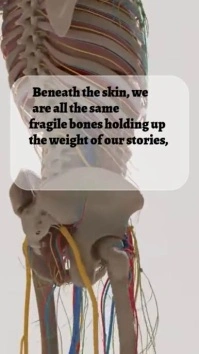 White Maximalist Skeleton Instagram Reel template